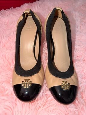Tory Burch Beige Leather Jolie Heels